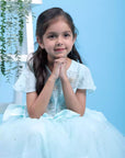 Sky Blue Party Frock Dress