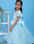 Sky Blue Party Frock Dress