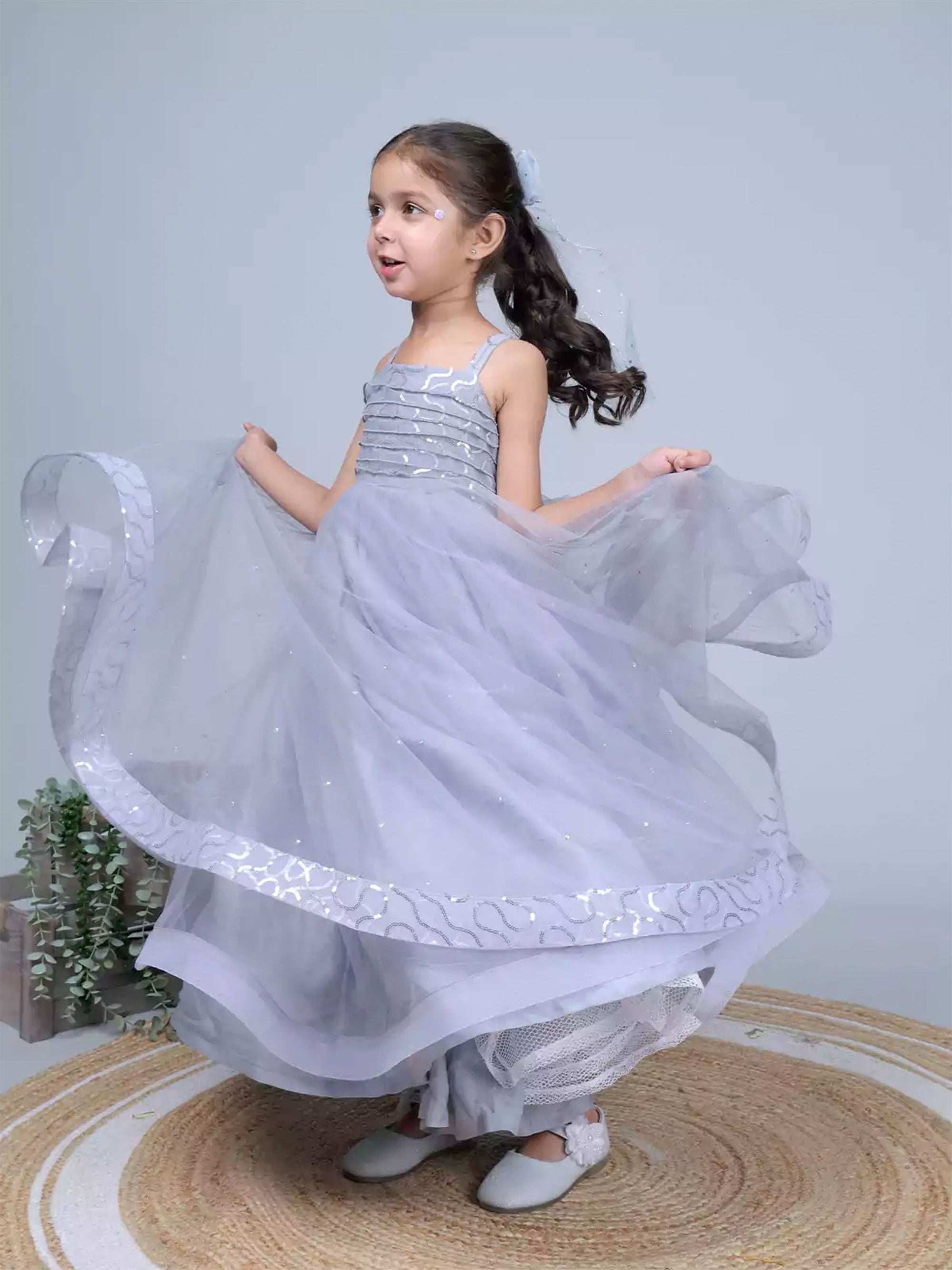 Light Grey Ball Gown dress