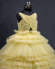 Lemon yellow Full Flared Gown