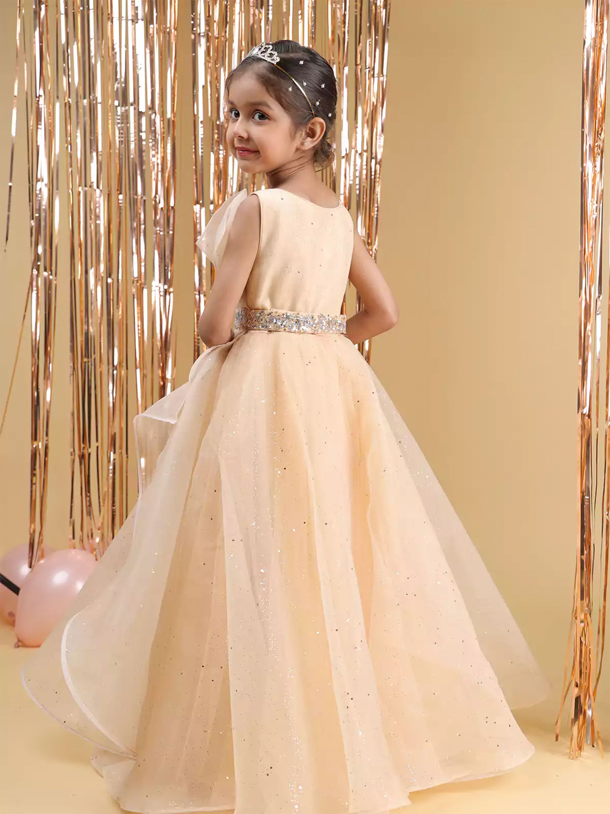 sepia yellow Princess Ball Gown Dress