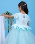 Sky Blue Party Frock Dress