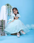 Sky Blue Party Frock Dress