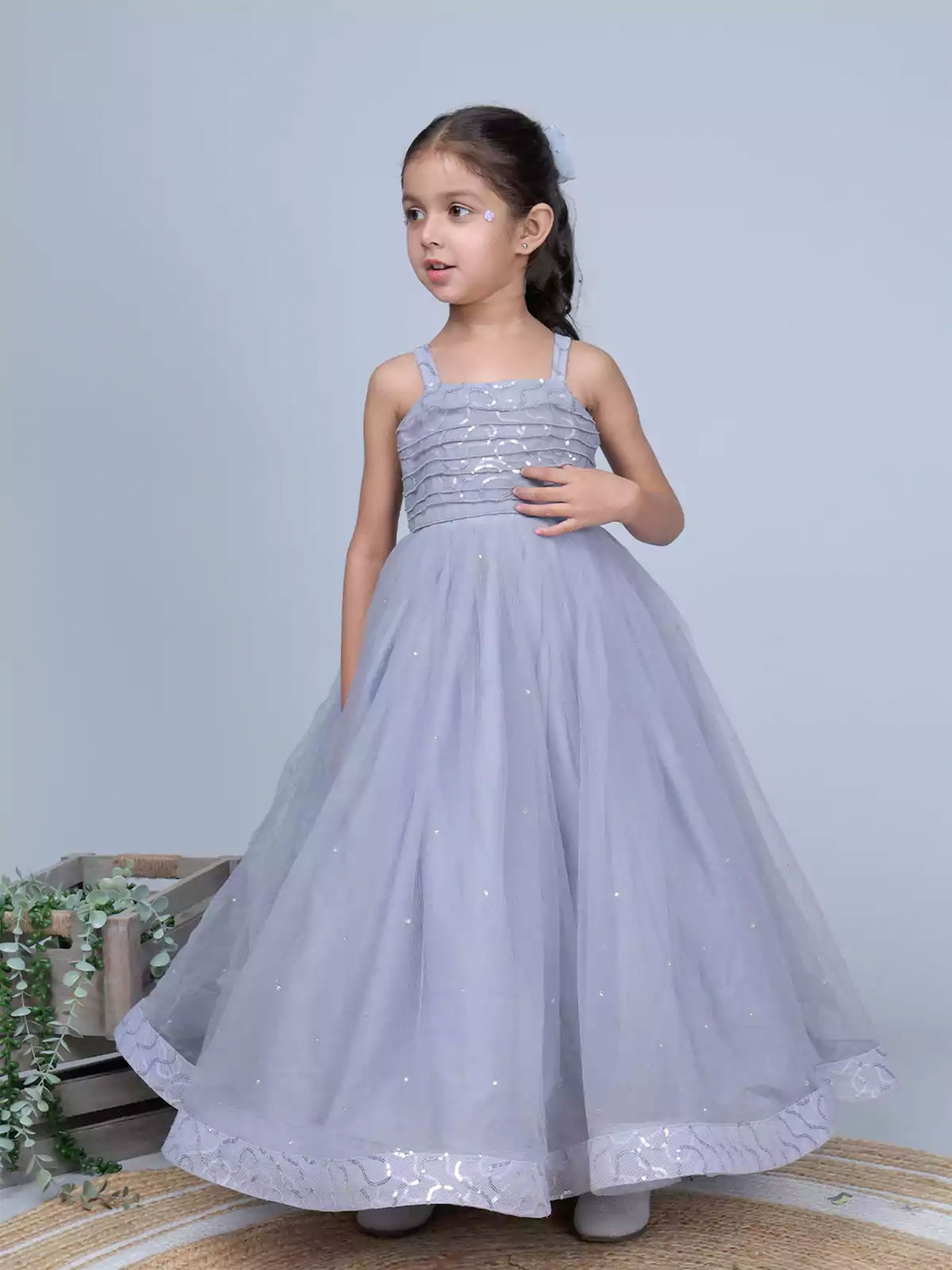 Light Grey Ball Gown dress