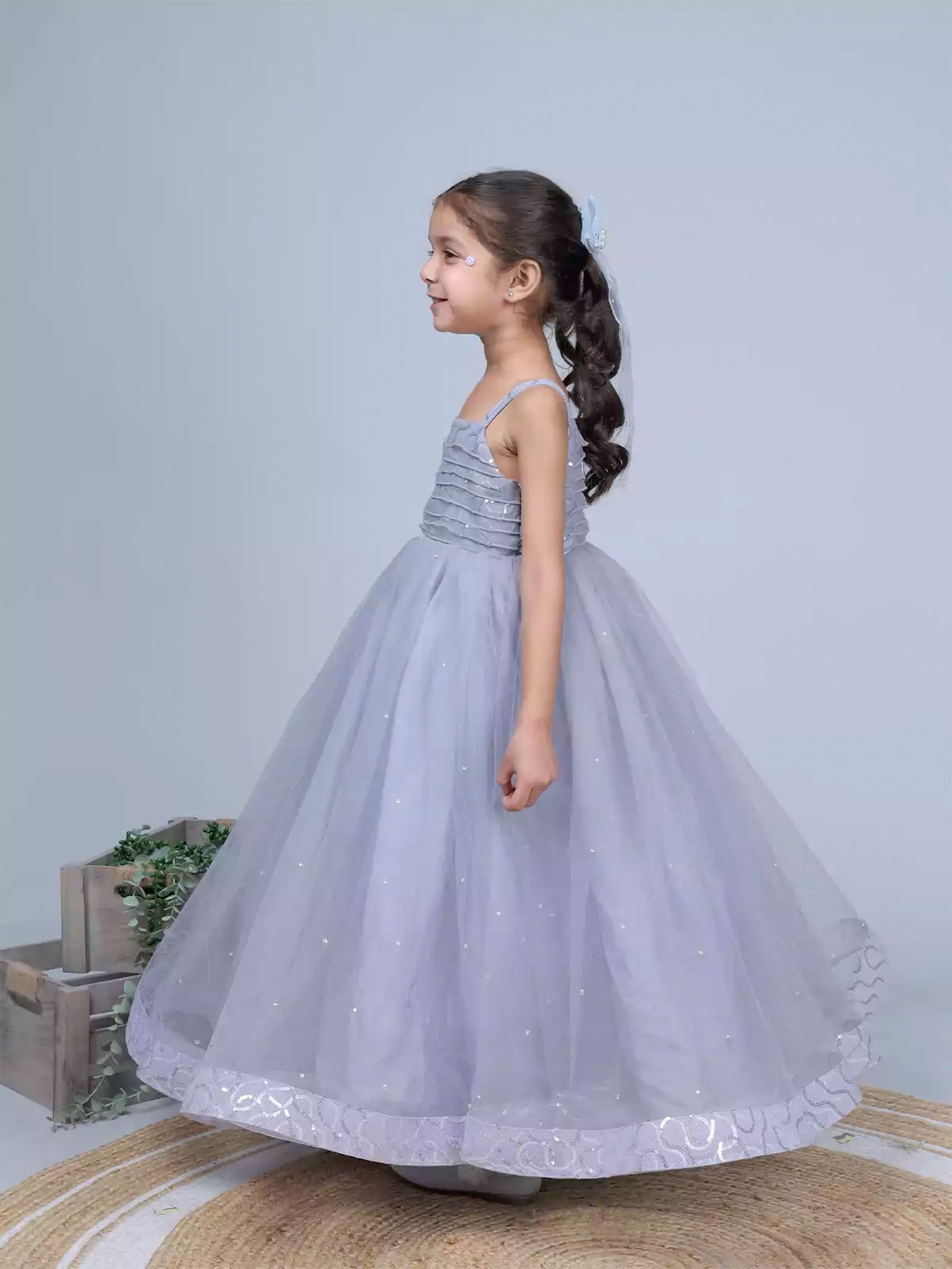 Light Grey Ball Gown dress