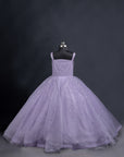 Lavish Purple Round step princess gown