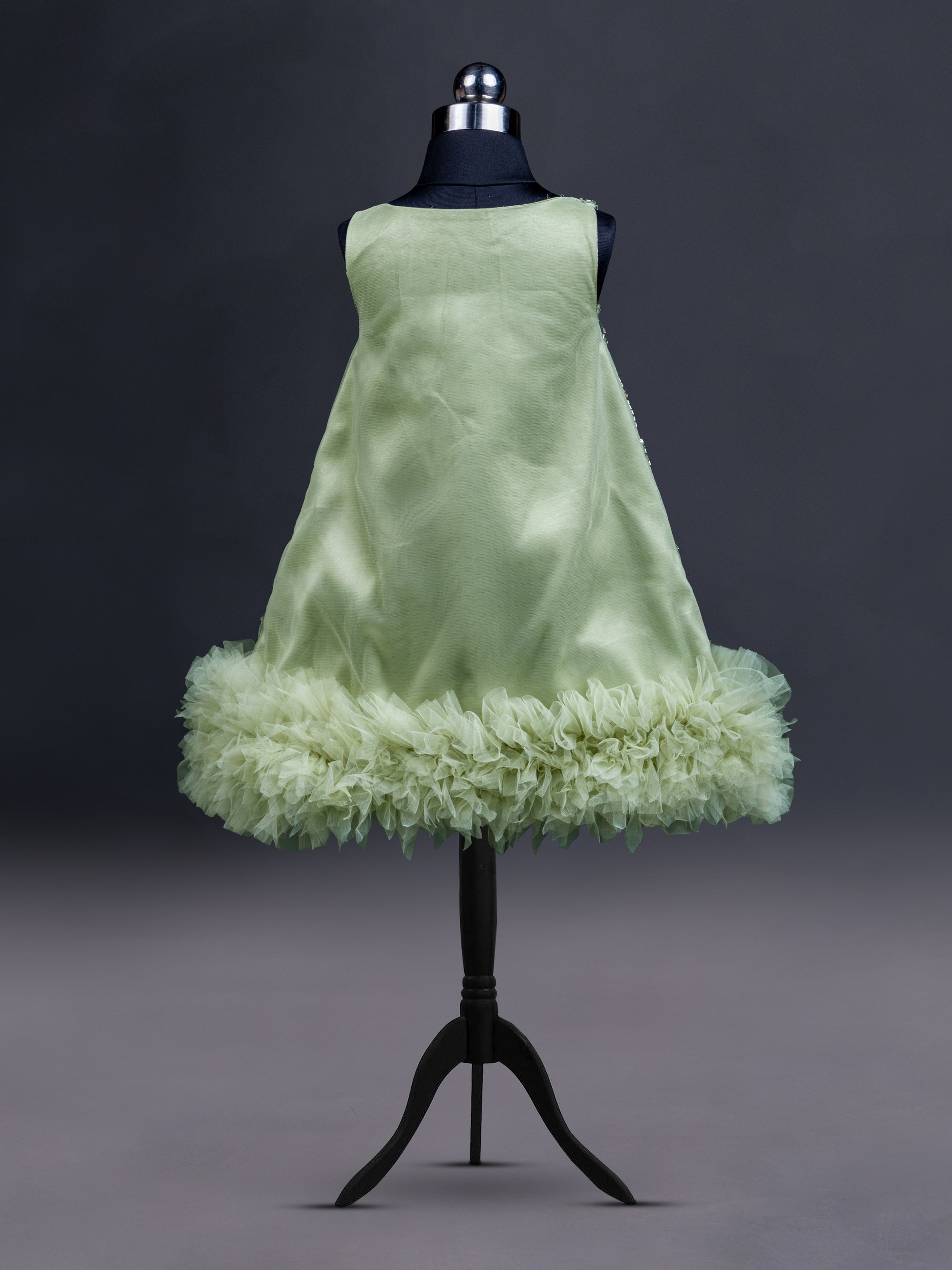 Pista Color A-line Frilled Dress