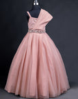 Rose Pink Pleated Gown