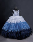 Dual Blue Shade Party Wear Gown