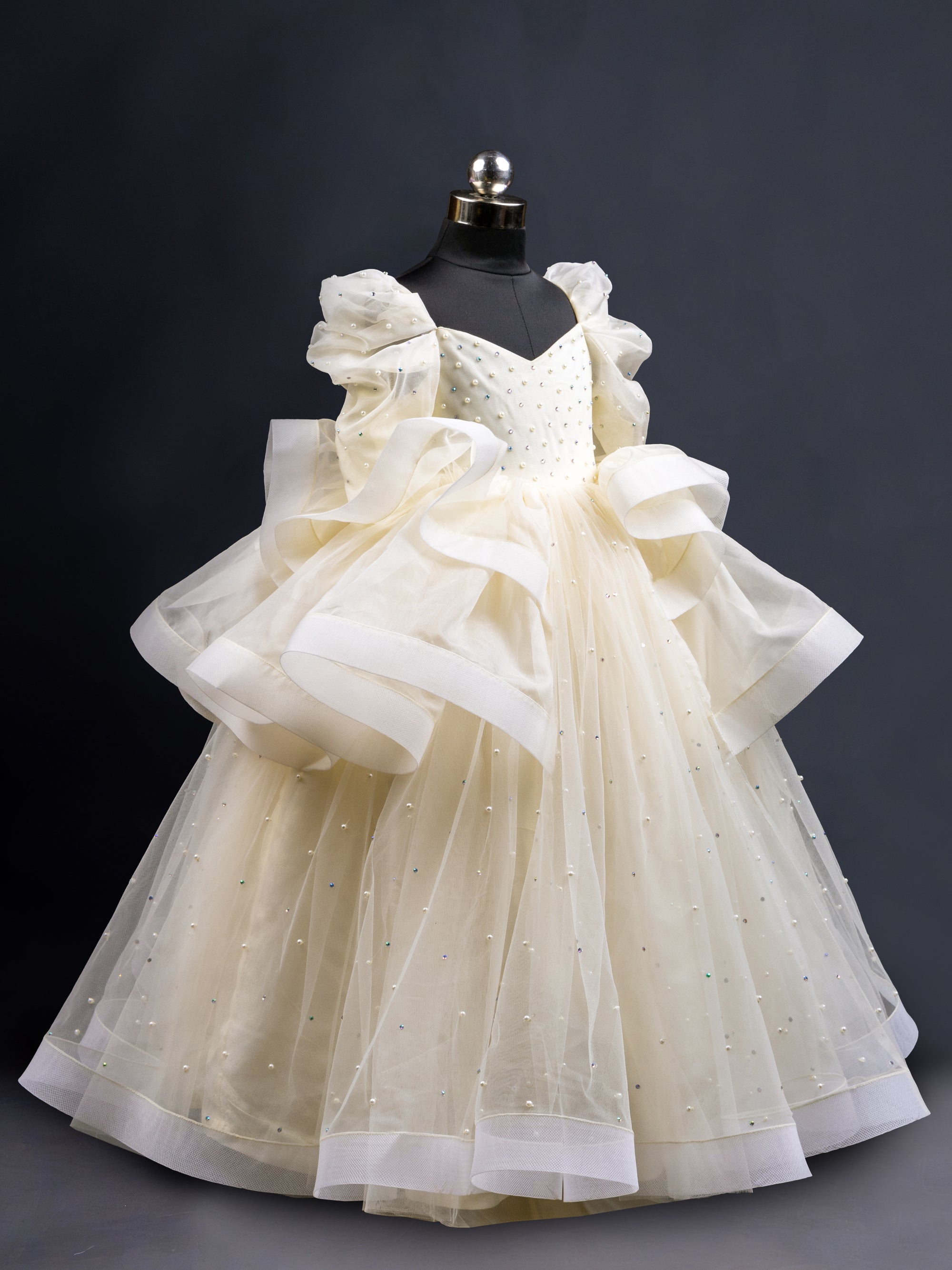 Off-White fluffy Barbie Gown