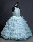 Smokey Grey Ball Gown Dress