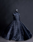 Black Off-shoulder Ball Gown Dress