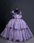 Lavender Frilled Layered Frock