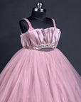 Lavish Pink Flared Step Gown 