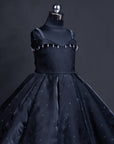 Black Off-shoulder Ball Gown Dress