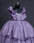 Lavender Frilled Layered Frock