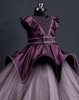 Maroon Princess Party Wear Gown